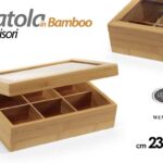 SCATOLA PORTA BUSTINE THE TE TISANE TEA CIALDE SCATOLINA COFANETTO LEGNO 23*16CM