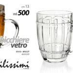 Boccale vetro birra manico pinta pub oktoberfest casa cucina party 500ML 13 cm