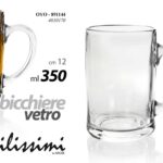 Boccale vetro birra bionda pinta pub oktoberfest casa cucina moderno party 12 cm