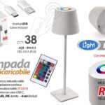Lampada da Tavolo Perfect LED MCOLOR Ricaricabile BIANCA Dimmerabile Touch 38cm