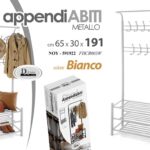 Appendiabiti Scarpiera Salvaspazio Cappelliera Portagrucce METALLO H191*L65*P30