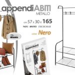 MOBILE APPENDIABITI INGRESSO APPENDIABITO ORGANIZER ABITI SCAFFALE h165*57*30 cm