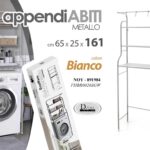 SCAFFALE SOPRA LAVATRICE METALLO MOBILE BAGNO MENSOLE RIPIANI LAVANDERIA 161cm