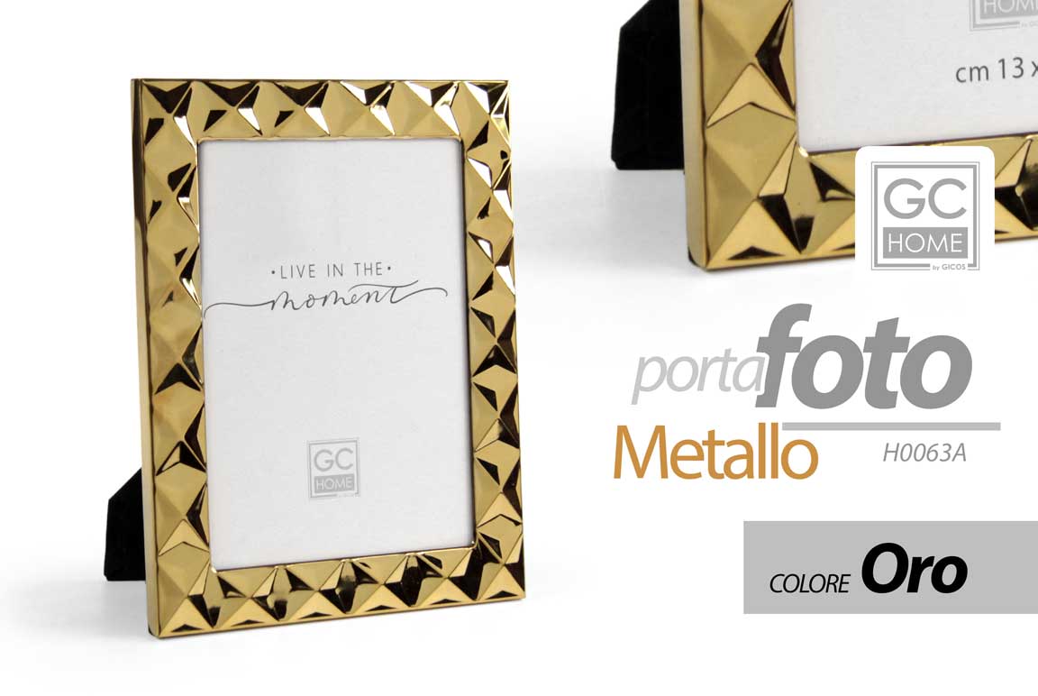 8025569892035 CORNICE PORTAFOTO DA TAVOLO FOTO MODERNO CLASSICO SFA METALLO DORATO ORO 15*20 - immagine 1