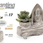 PIANTA PIANTINA GRASSA ARTIFICIALE FINTA EVENTI CASA VASO BUDDHA BUDDA ZEN 17*17