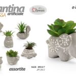 PIANTA PIANTINA GRASSA ARTIFICIALE FINTA DECORATIVA EVENTI CASA VASO ANIMALI 7*8