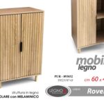MOBILE BASSO ARMADIO ANTE RIPIANI CUCINA SALOTTO ROVERE LEGNO MODERNO 60*40*h80