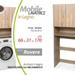 MOBILE COPRI LAVATRICE SCAFFALE LAVANDERIA RIPIANI SALVASPAZIO ROVERE 170*66*31