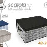 ORGANIZER VESTITI ABITI SCATOLA SALVASPAZIO CONTENITORE PORTABIANCHERIA 48*36*19