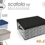 SCATOLA CONTENITORE PORTABIANCHERIA ORGANIZER SALVASPAZIO VESTITI COLOR 40*33*18
