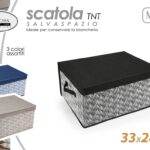 SCATOLA ORGANIZER CONTENITORE ABITI VESTITI ARMADIO RIGIDA PIEGHEVOLE 33*28*15cm