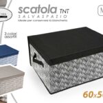 SCATOLA CONTENITORE ORGANIZER BOX BIANCHERIA SALVASPAZIO ARMADIO 60*50*30 cm