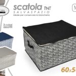 SCATOLA CONTENITORE PORTABIANCHERIA ORGANIZER SALVASPAZIO VESTITI COLOR 60*50*35