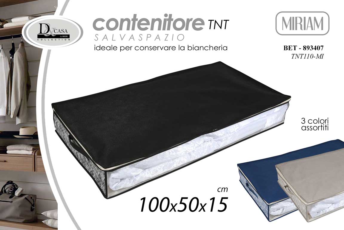 8025569893407 ORGANIZER CONTENITORE Vestiti Lenzuola SOTTOLETTO Coperte SALVASPAZIO 100*50*15 - immagine 1