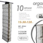 Organizer ARMADIO BASTONE Guardaroba 10 POSTI APPENDIABITI PIEGHEVOLE 120*30*15