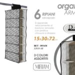 Organizer ARMADIO BASTONE Guardaroba MENSOLA APPENDIABITI VESTITI 6 POS 72*15*30