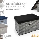 ORGANIZER VESTITI ABITI SCATOLA SALVASPAZIO CONTENITORE PORTABIANCHERIA 38*26*24