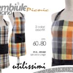 Grembiule cucina picnic tasca frontale pettorina cotone moderno assort 80x60 cm