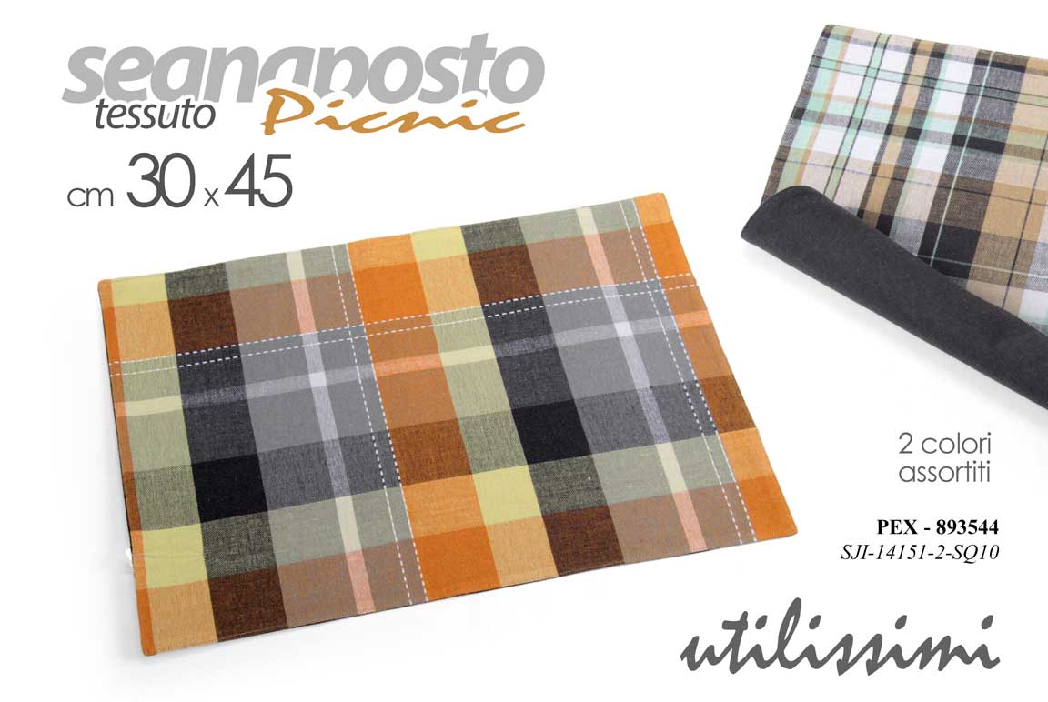 8025569893544 Tovaglietta americana colazione segnaposto tavola moderna tessuto assort 45x30 - immagine 1