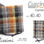 Cuscino coprisedia imbottito sedia comodo moderno quadri color tessuto 40*40 cm