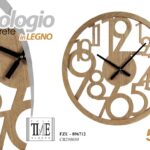 OROLOGIO DA PARETE TONDO TRAFORATO MODERNO VINTAGE LEGNO MDF NUMERI 58*4 cm