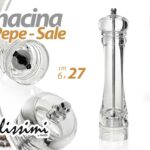 MACINA PEPE SALE MANUALE ACRILICO TRASPARENTE DESIGN MODERNO ELEGANTE 27 CM