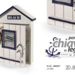 BACHECA CHIAVI PARETE CASSETTA APPENDI LEGNO DECO MARE MARINA ASSORTITI 30*20cm