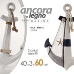 ANCORA DECORATIVA RETE CORDA APPENDINO MURO PARETE MARE PESCI MARINA 60*40*3 cm