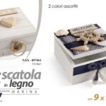 SCATOLA PORTA OGGETTI MARE MARINA NAUTICO SCATOLINA COFANETTO CONTENITORE 9*9*5