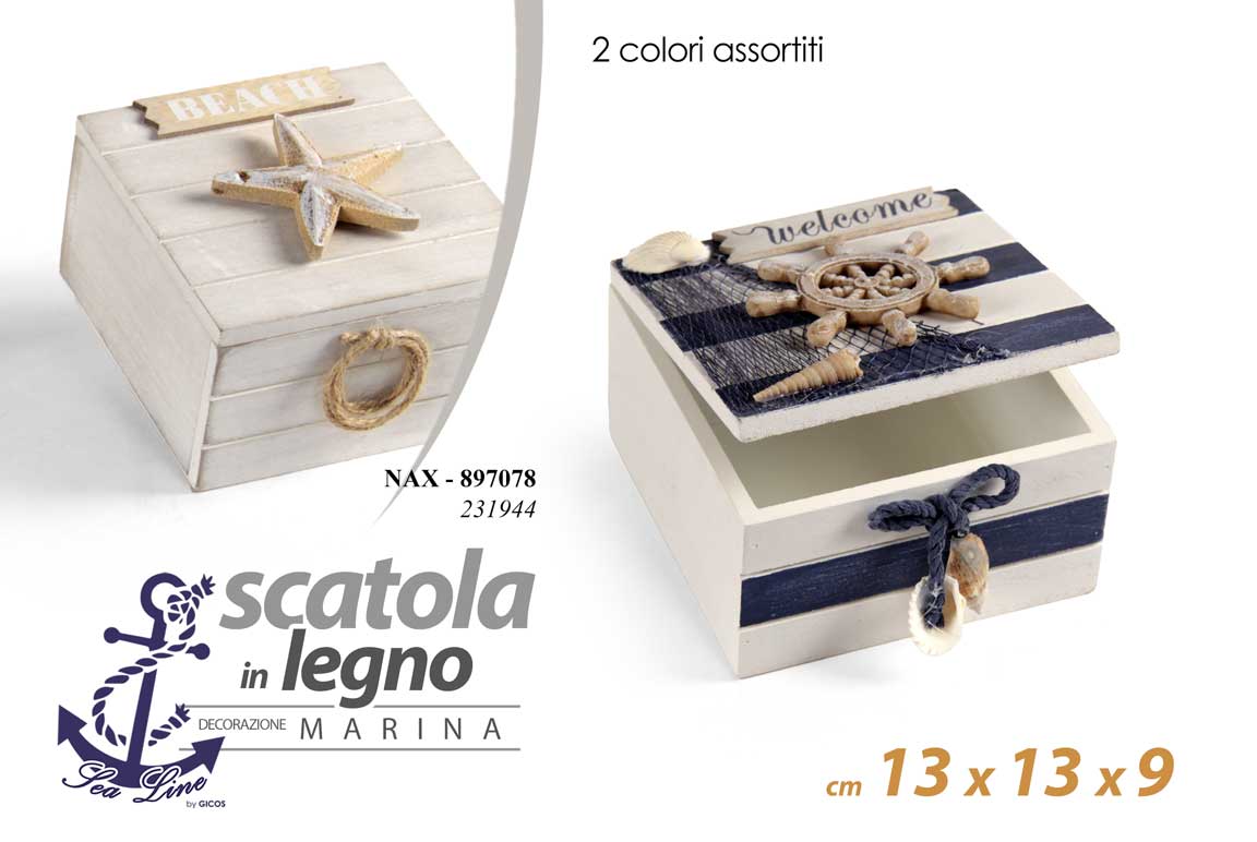 8025569897078 SCATOLA PORTA OGGETTI MARE MARINA NAUTICO SCATOLINA COFANETTO CONTENITORE 13*9cm - immagine 1