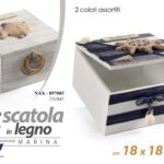 SCATOLA PORTA OGGETTI MARE MARINA NAUTICO SCATOLINA COFANETTO CONTENITORE 18*12