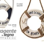 SALVAGENTE DECORATIVO IN LEGNO MARE NAUTICO MARINA LOCALI PUB LIDO PIZZERIA 23*4