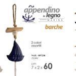 APPENDINO DA PARETE LEGNO DECORAZIONE MARINA MARE NAUTICO BARCHE ASSORT 60 CM