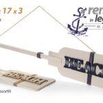 REMO DECORATIVO IN LEGNO BIANCO BARCA MARE PESCI MARINA PARETE MURO ASS 110*17cm