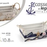 CASSETTA PORTA OGGETTI CONTENITORE LEGNO CESTINO CASSETTINA MARE NAUTICO 15*10*8