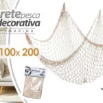RETE DA PESCA DECORATIVA PESCATORI MARE PESCI MARINA PUB LIDO PIZZERIa 100*200cm
