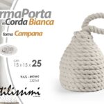 FERMAPORTA UNIVERSALE BLOCCA FERMA PORTA CORDA NATURALE FORMA CAMPANA 25*15 cm