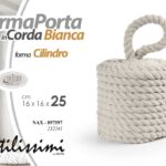 FERMAPORTA UNIVERSALE BLOCCA FERMA PORTA CORDA NATURALE FORMA CILINDRO 25*15cm