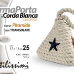 FERMAPORTA UNIVERSALE BLOCCA FERMA PORTA CORDA NATURALE STELLA PIRAMIDE 25*15