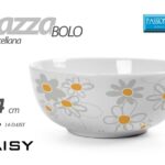 Tazza colazione bolo latte cereali margherite moderna porcellana bianca 650 ml
