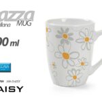 Tazza mug latte the tisana colazione margherite moderna porcellana bianca 300 ml