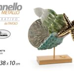 PANNELLO ARREDO DA TAVOLO MARE MARINO METALLO LEGNO SOPRAMMOBILE 39*10*38 cm