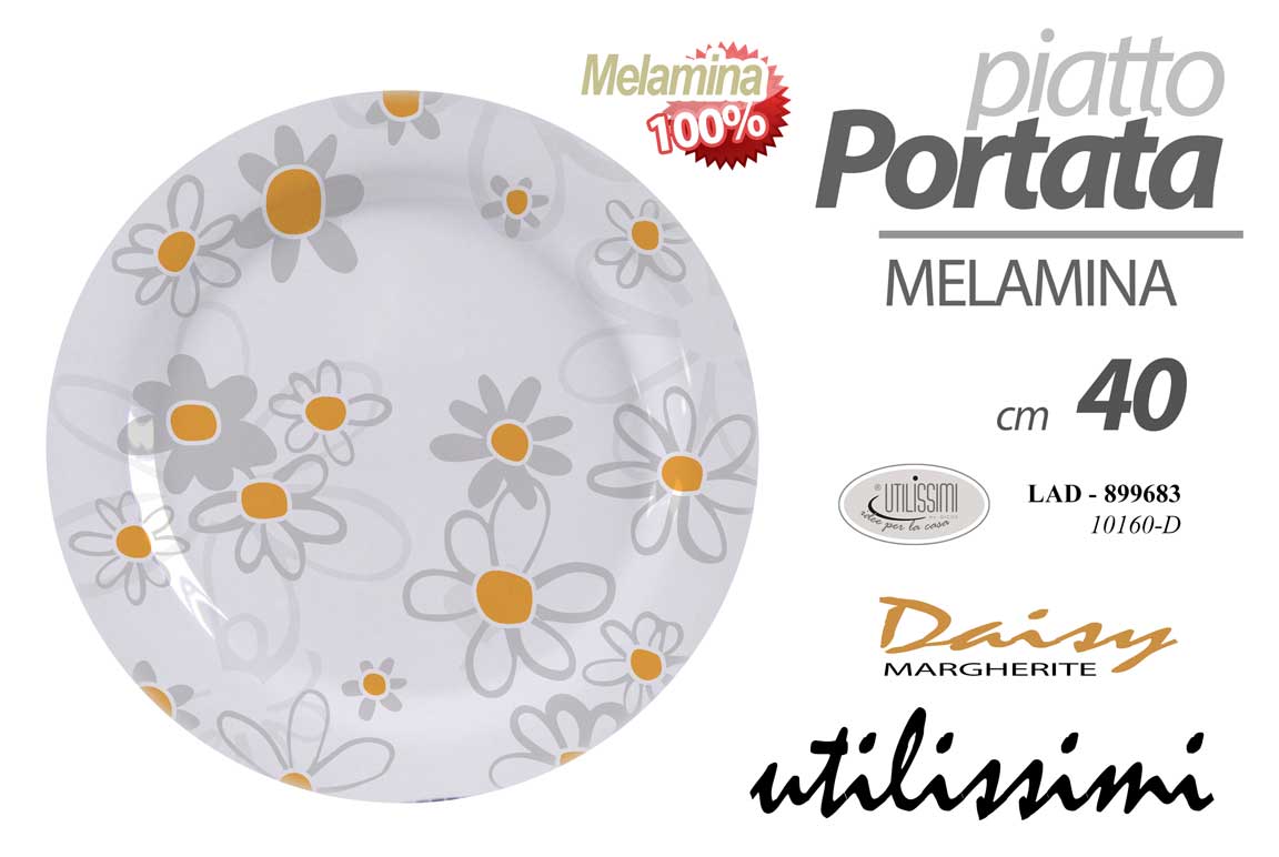 8025569899683 PIATTO DA PORTATA VASSOIO DOLCI BUFFET CATERING MELAMINA MARGHERITE 40 CM - immagine 1