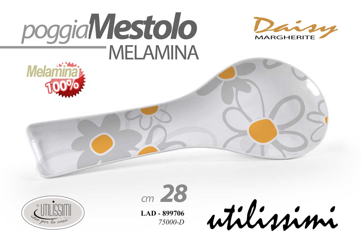 8025569899706 Poggiamestolo poggia mestoli margherite fiori moderno cucina melamina 28 cm - immagine 1