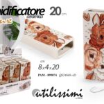 Umidificatore termosifone evaporatore calorifero ceramica fiori bianco lux 20x8