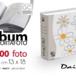 Album Portafoto Fotografico Libro BIANCO MARGHERITE DAISY PORTA FOTO 100 13x18