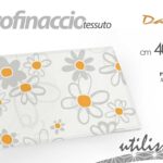 Strofinaccio canovaccio cucina margherite fiori bianco grigio tessuto 40*60 cm