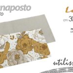 Tovaglietta americana segnaposto tavola fiori oro bianco tessuto lux 30*45 cm