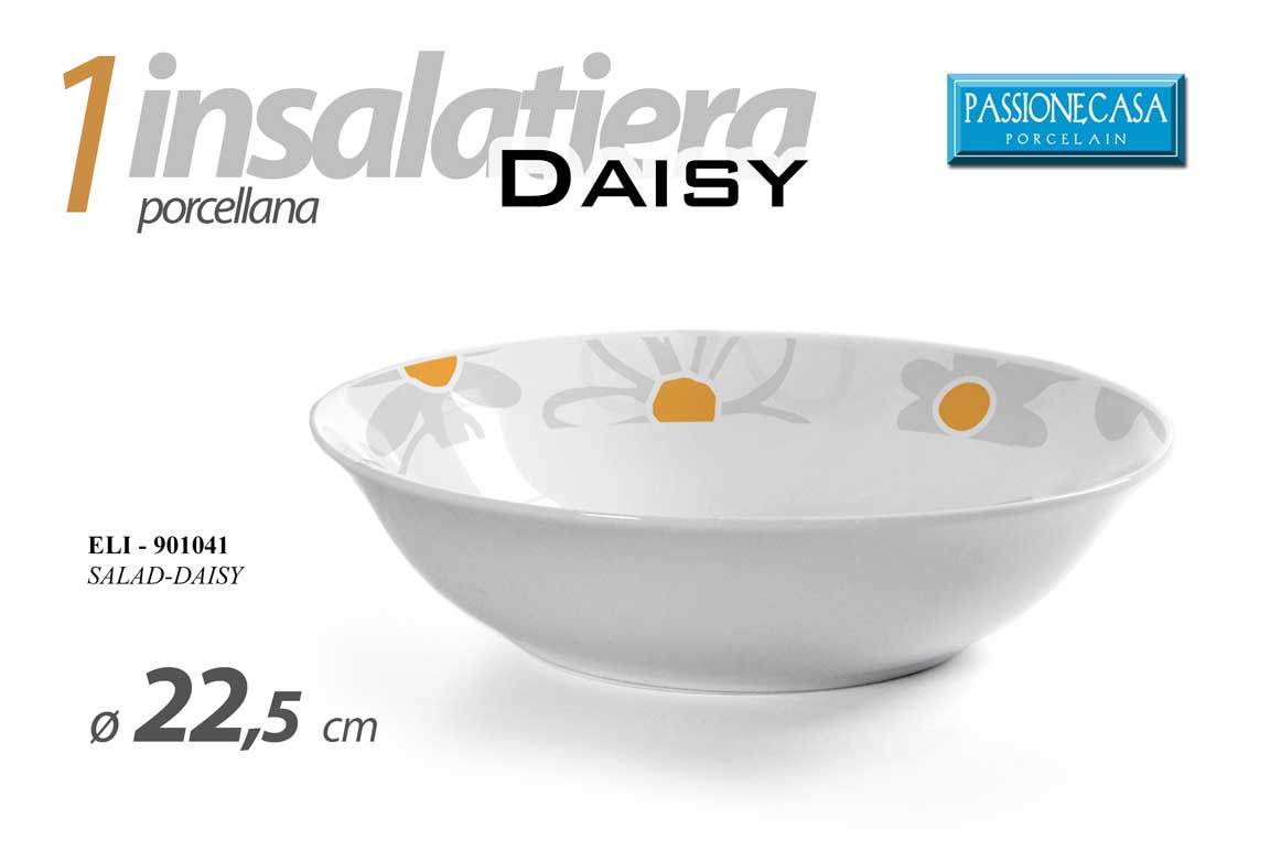 8025569901041 Insalatiera design margherite moderna ciotola tavola porcellana scodella 22,5 cm - immagine 1