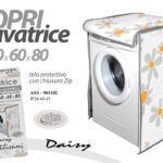 Coprilavatrice COPRI LAVATRICE PROTETTIVO CERNIERA DAISY MARGHERITE 60*60*h80 cm